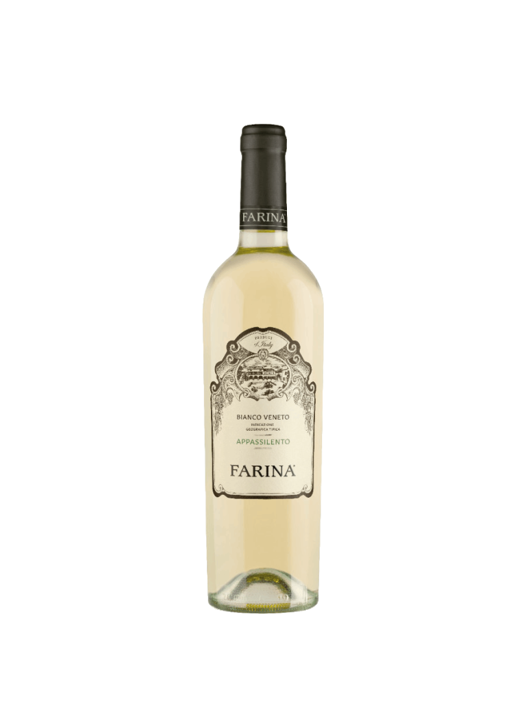 Bottiglia di bianco veneto Appassilento prodotto dalla cantina Farina Wines