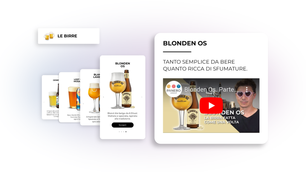 infografica che illustra il percorso di scoperta delle birre selezionate nella degustazione guidata
